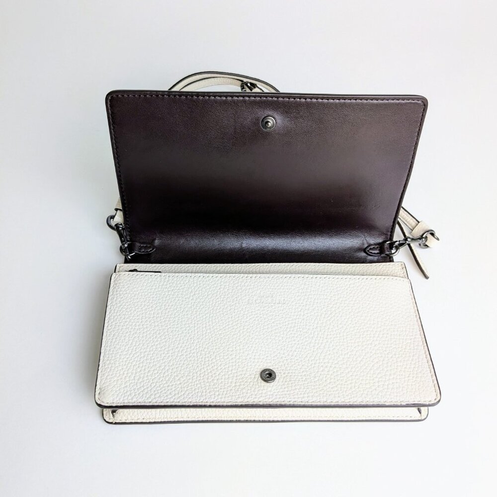 COACH Foldover Crossbody Clutch with Tea Rose - Picture 4 of 8